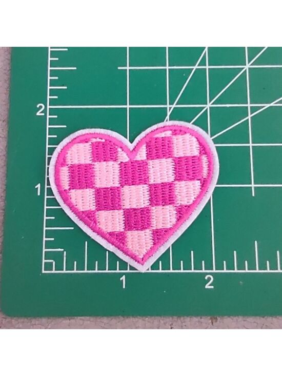 Hot Topic Accessories - 2/$10 Pink Checkered Heart Patch
